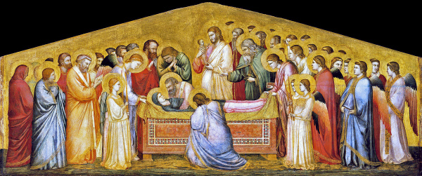 Giotto di Bondone, Zaśnięcie NMP, 1310, Berlin Gemälde Galerie