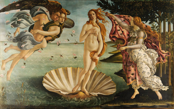 Sandro Botticelli, Narodziny Wenus, 1482-1485, Gallerie degli Uffizi, Florencja