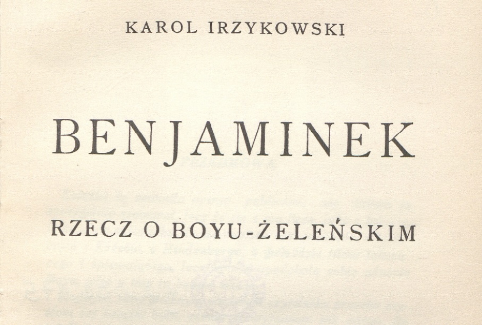 Tadeusz Boy-Żeleński: Brzydka książka