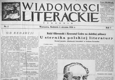 „Wiadomości Literackie”. Od redakcji