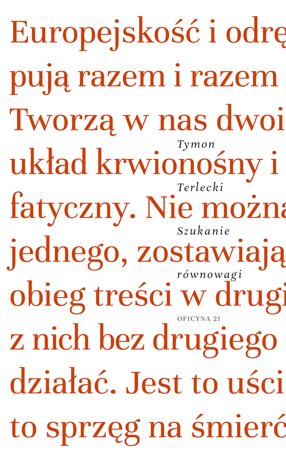 Szukanie równowagi. Szkice literackie i publicystyczne – Tymon Terlecki