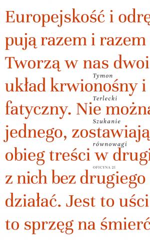 Szukanie równowagi. Szkice literackie i publicystyczne – Tymon Terlecki