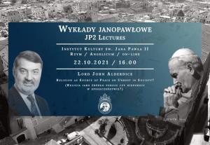[JP2 STUDIES // NAGRANIE] Wykład Lorda Alderdice'a na Angelicum