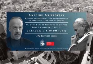 [NAGRANIE JP2 LECTURE] Religia i polityka, od totalitaryzmu do demokracji – przypadek Ukrainy. Wykład Antoine Arjakovsky'ego na Angelicum