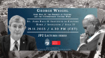 [29.11] JP2 Lecture: Jan Paweł II, prymat kultury a współczesne wojny kulturowe. Wykład George'a Weigela na Angelicum