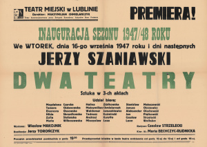 Jarosław Cymerman: „Nakłucie wrażliwego nerwu”. „Dwa teatry” tuż po wojnie
