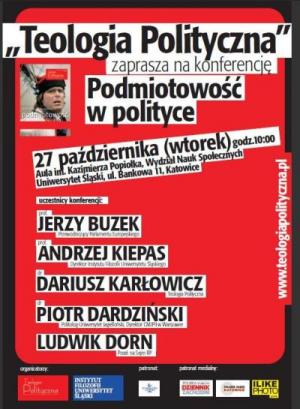 Katowice, 27 X, Konferencja: Podmiotowość w polityce