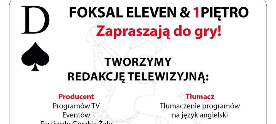 Telewizja Internetowa Foksal Eleven oraz 1Piętro ogłaszają rekrutację na staż!