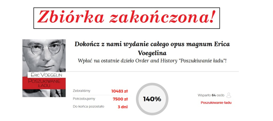 Zbiórka na „Poszukiwanie ładu” zakończona!